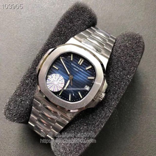 PATEK PHILIPPE手錶 最薄的鋼表之王5711鸚鵡螺 百達翡麗V2版男士表 百達翡麗高端男表  hds1344